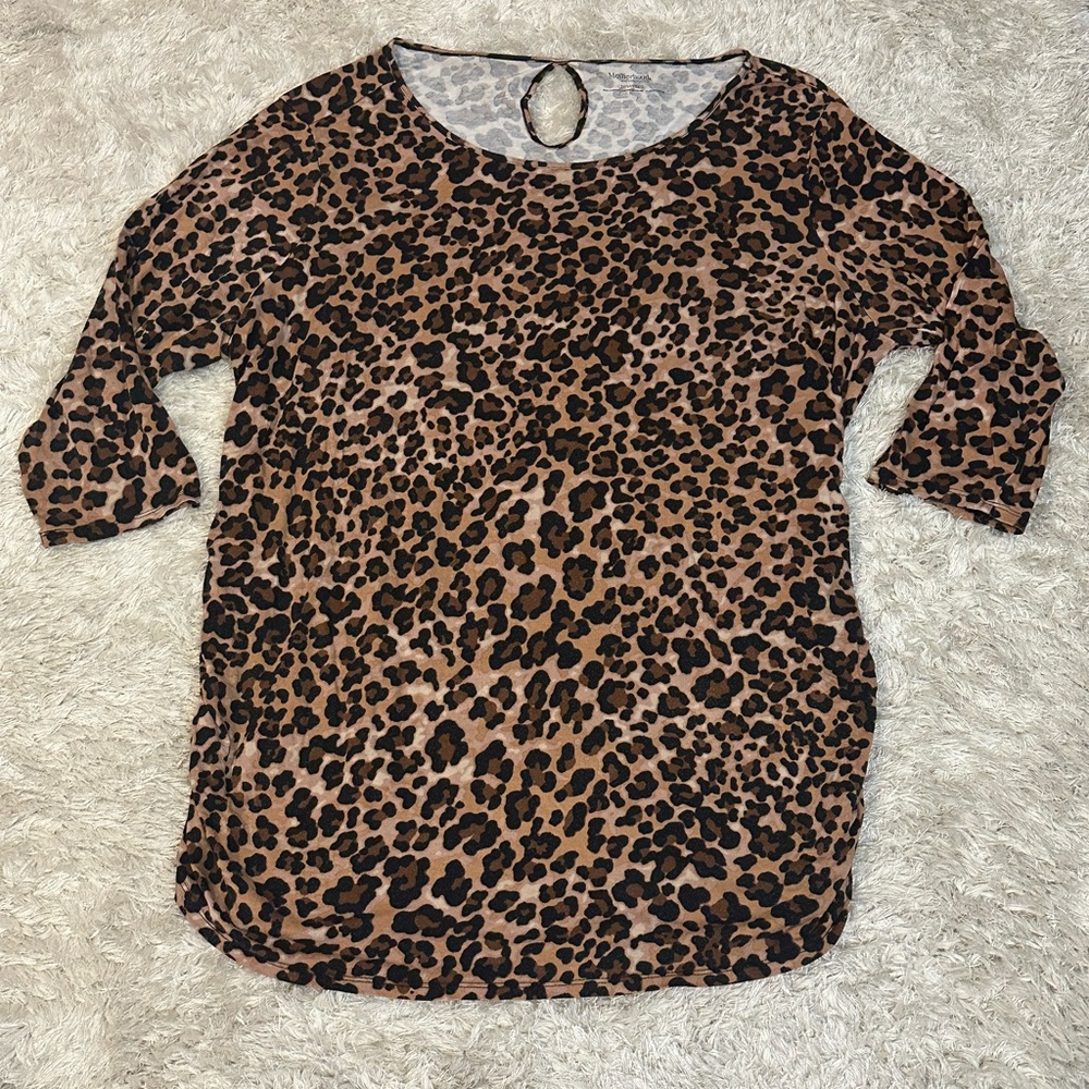 Motherhood Maternity Leopard Print Midi Dress